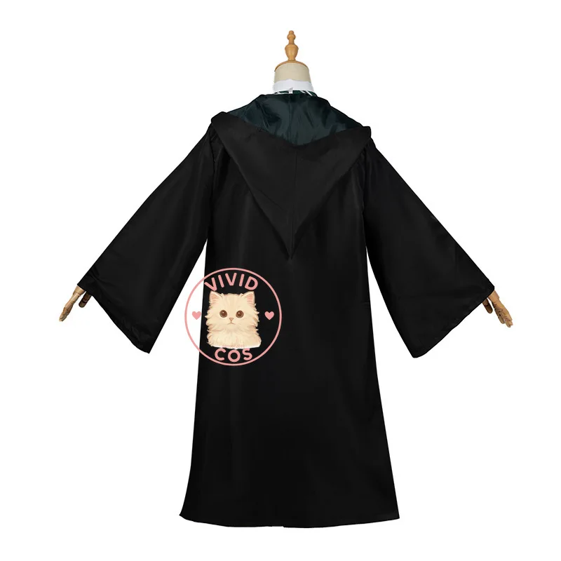 Костюм для косплея из фильма Слизерин, волшебный халат для ролевых игр, накидка, плащ, школьная форма, одежда для женщин, вечерние костюмы на Хэллоуин, Comic Con