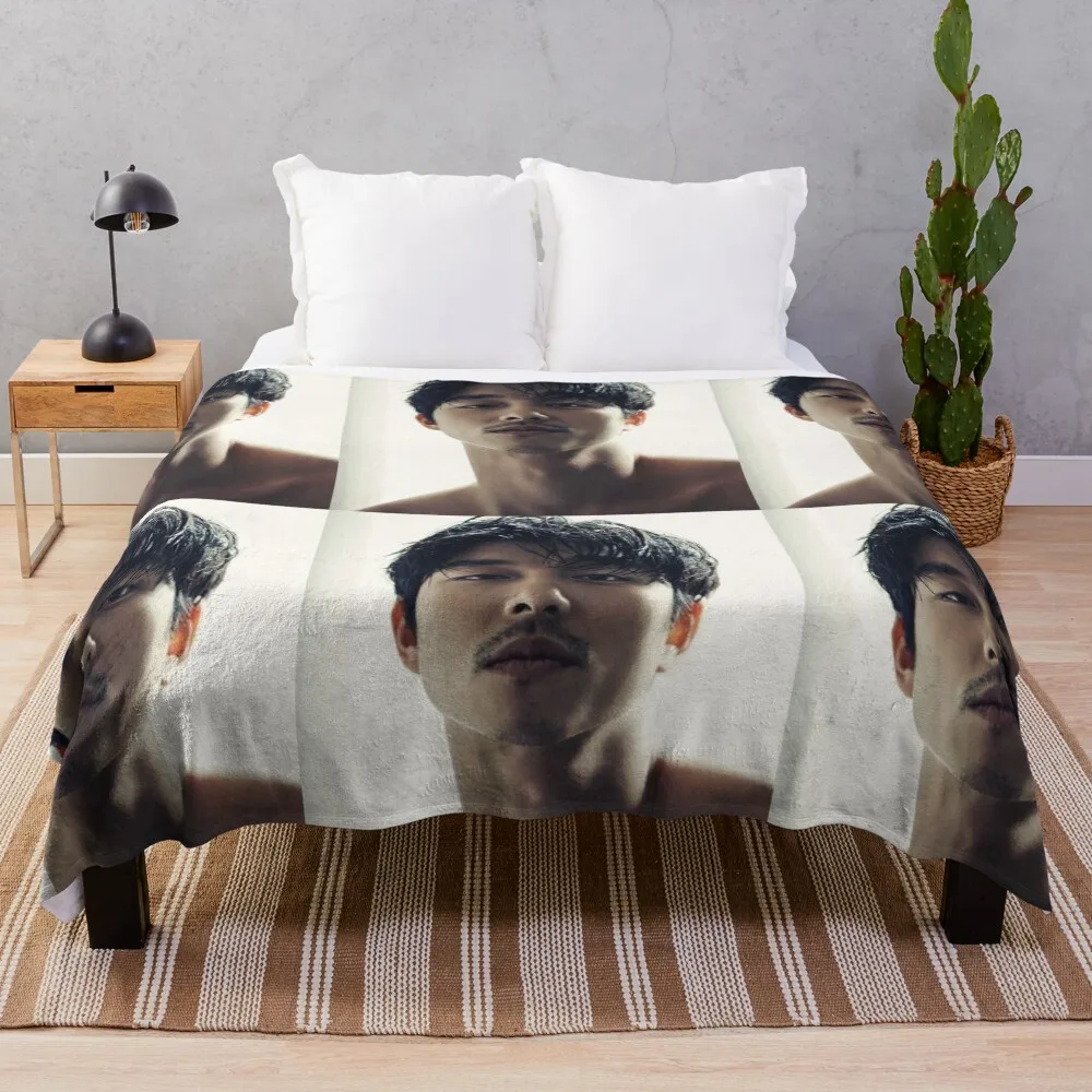

Gong Yoo hot Throw Blanket Retros Summer blankets and throws bed plaid Blankets