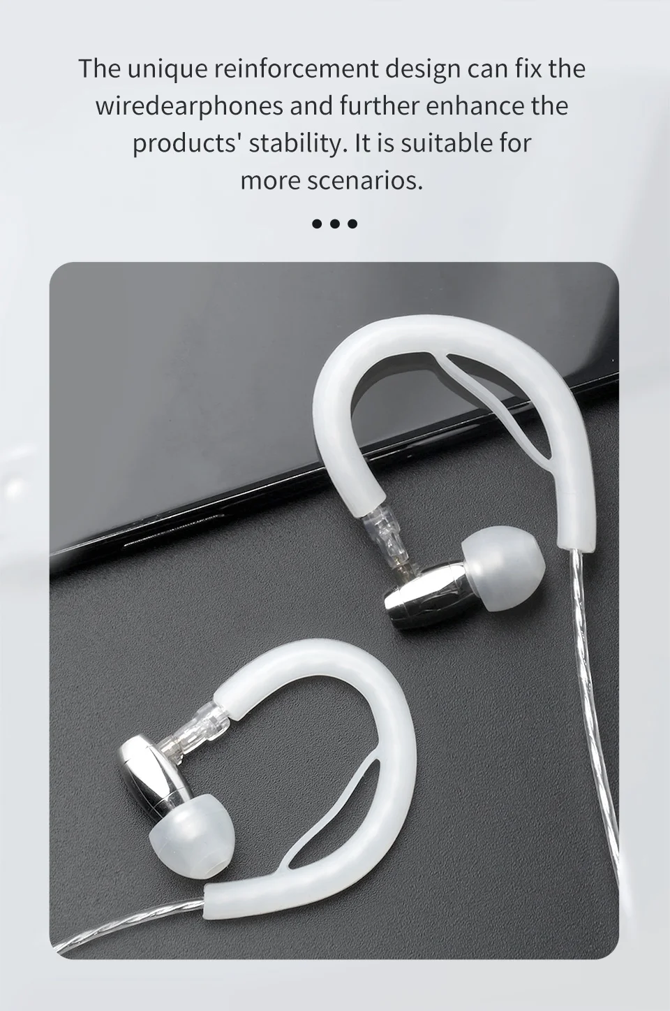 KBEAR Silikon Ohrbügel Verdrahtet Ohrhörer HIFI Kopfhörer Zubehör Headset Hände-freies Eartips Ohrstöpsel KBEAR Aurora TRI I3 Pro IEMs – Detail 3