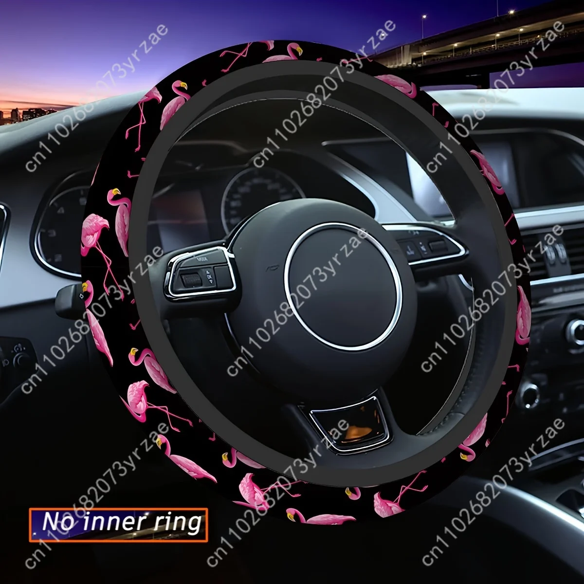 

Flamingo Car Steering Wheels Cover Universal Type Environmental Friendly Comfortablenon-slip Breathable Steering Wheel Wrap
