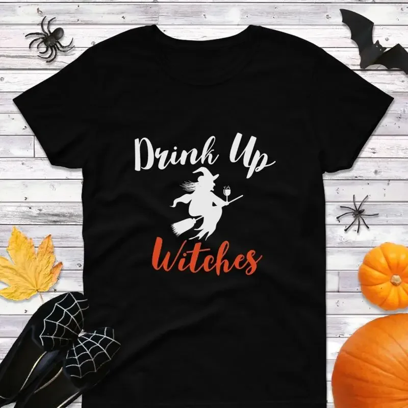 

Женская футболка «Пить ведьм» на Хэллоуин, осенний костюм ведьмы для питья