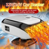 Calentador y descongelador de coche de calentamiento rápido de 12 V/24 V, calentamiento rápido de doble velocidad, desempañador frontal para calefacción y desempañamiento de automóviles de invierno