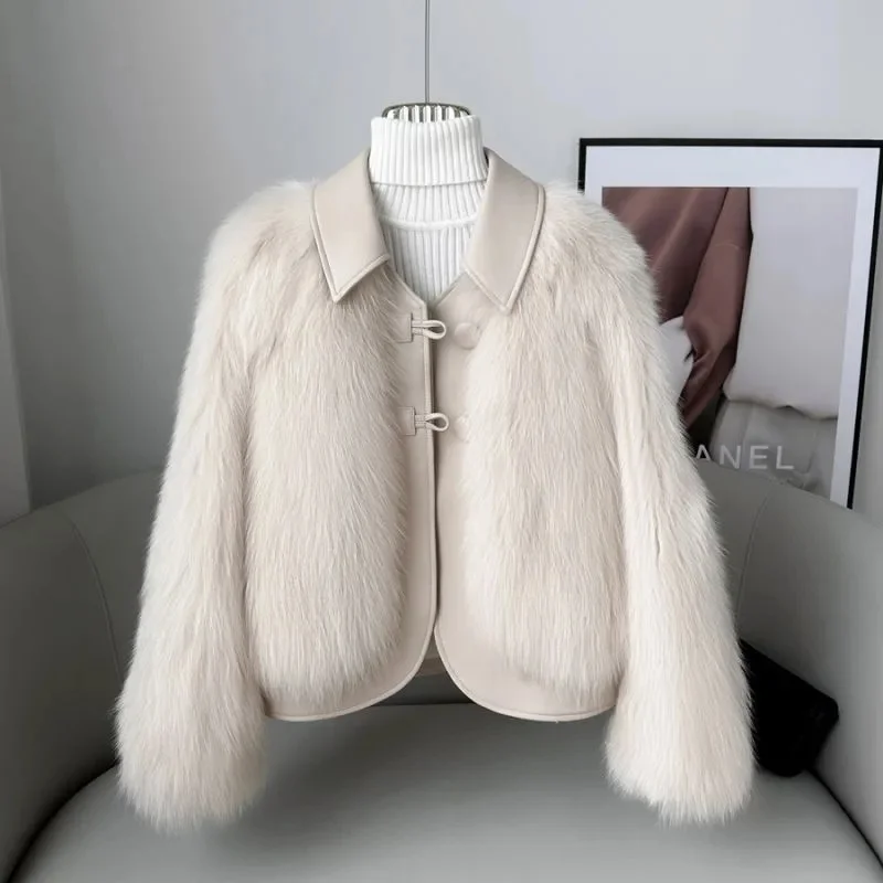 2024 New Temperament Imitate Fur Coat Women Young Short Temperament Ladies Autumn And Winter Mao Mao Coats Female Jacket