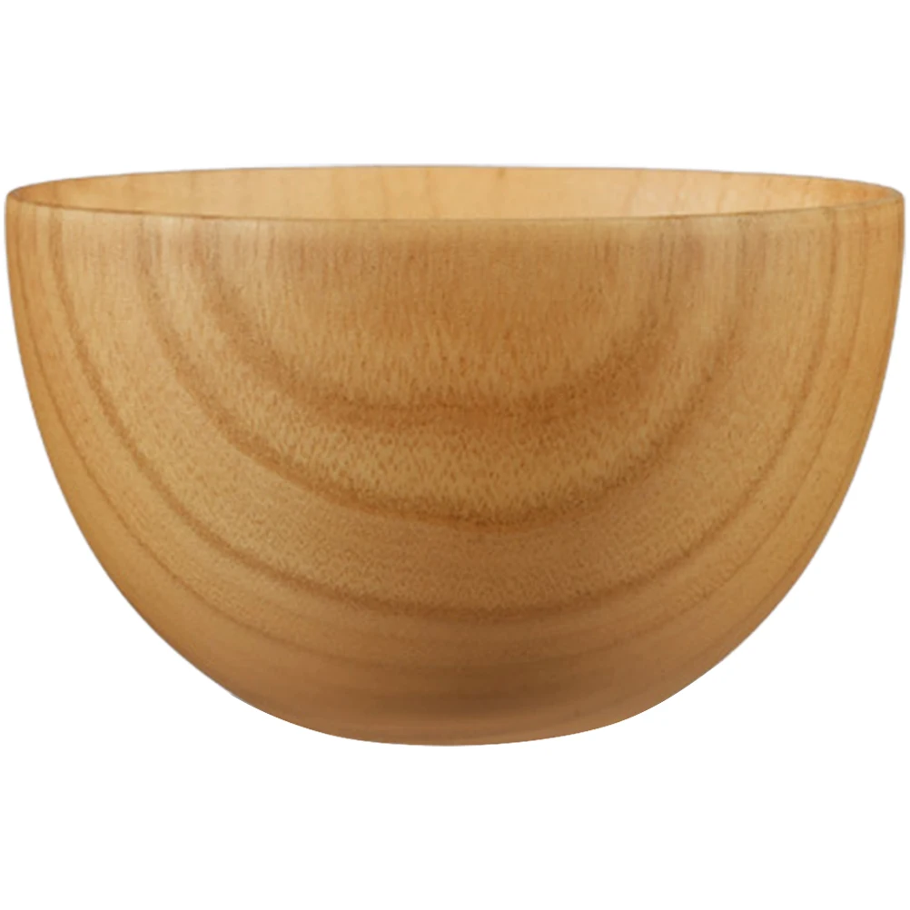 

Solid Wood Ramen Bowl Soup Dessert Salad Noodle Bowl for Restaurant Home Kitchen Food Serving Container Vintage Delicate Wooden