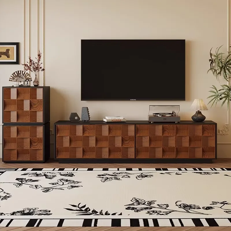 Brown Dark Tv Cabinet Decoration European Italian Lounges Apartments Tv Cabinet Living Room Szafka Pod Telewizor Furniture Home