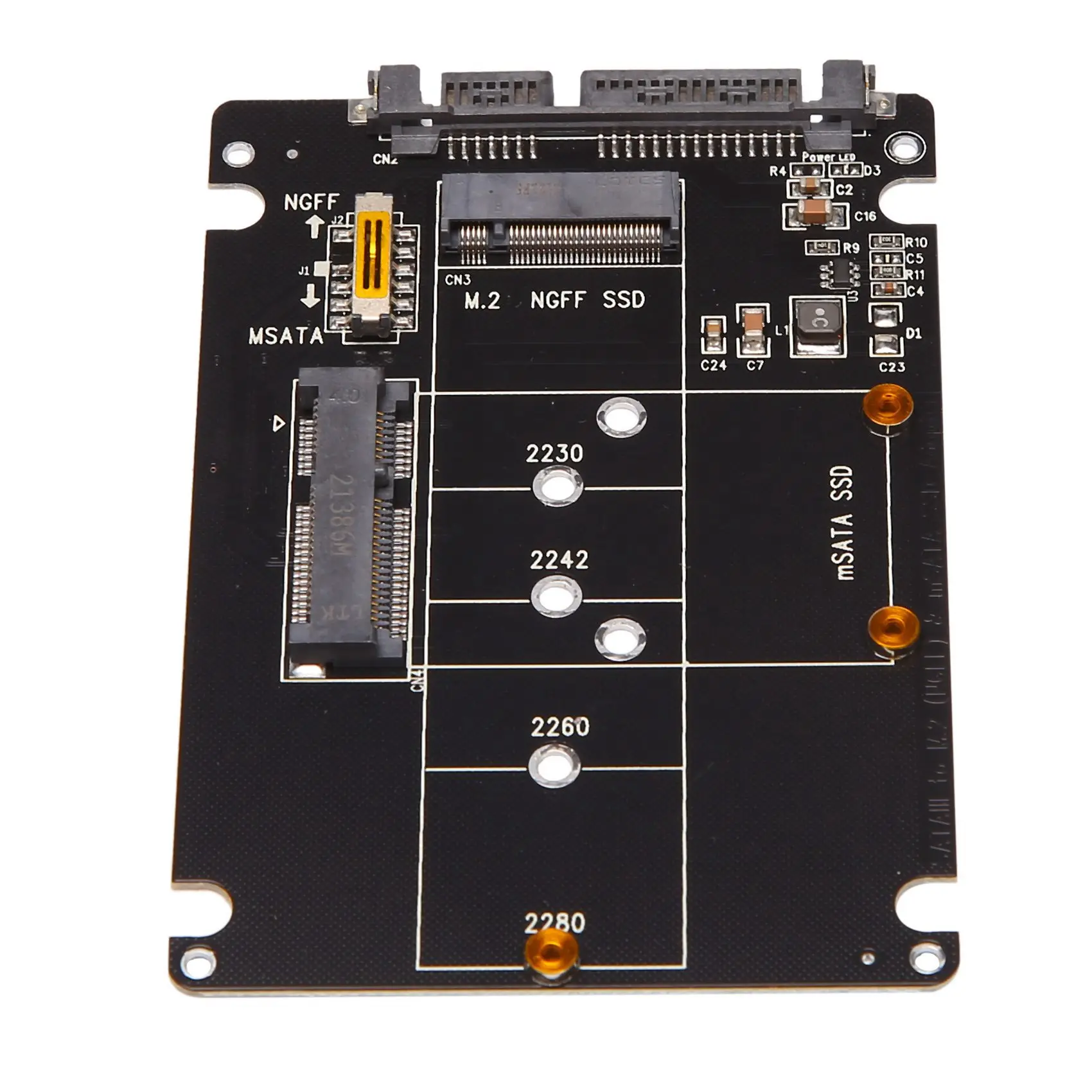 T35C 2X M.2 NGFF MSATA To USB 3.0 Adapter Converter Reader Card With SATA Cable Portable Flash Drive Support SATA SSD