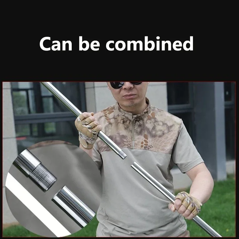 50 سنتيمتر + 50 سنتيمتر الفولاذ المقاوم للصدأ مزيج عصا سيارة شنت الدفاع عن النفس نافذة كسر أداة