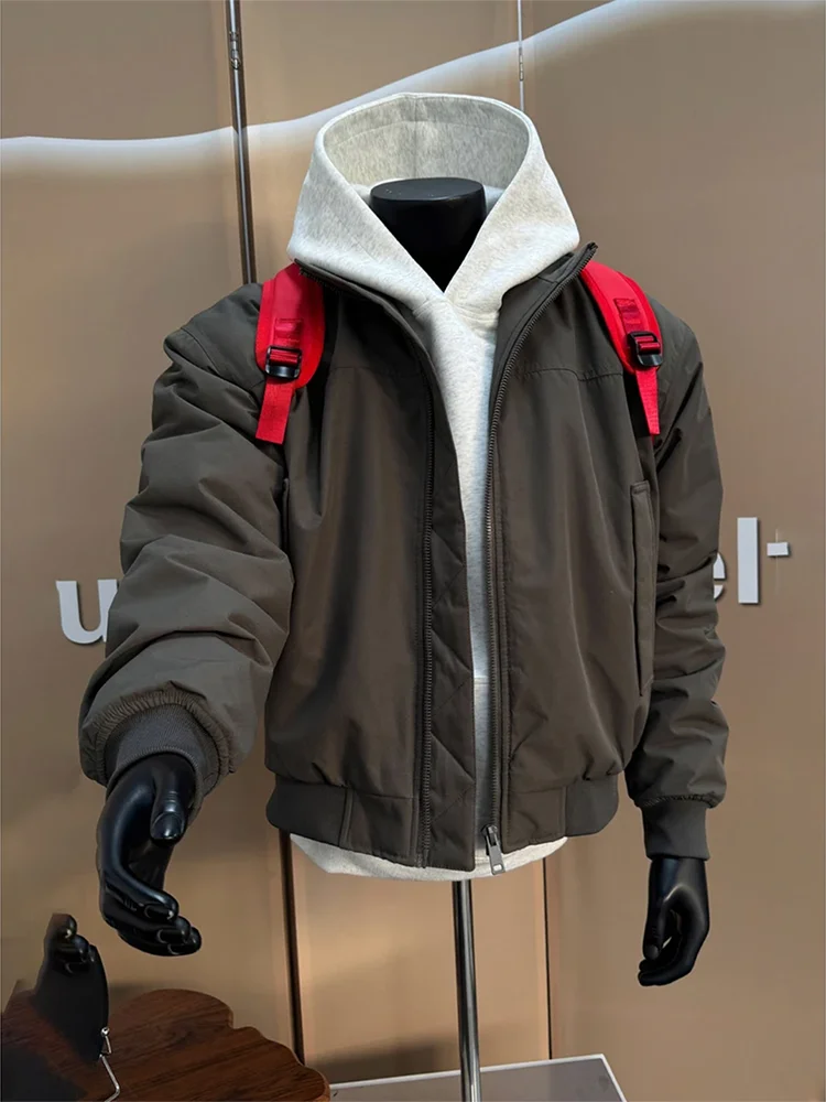 

Мужская хлопковая рабочая одежда American Hard Man Sle Pilot Jaet, зимнее хлопковое пальто с воротником-стойкой, теплое