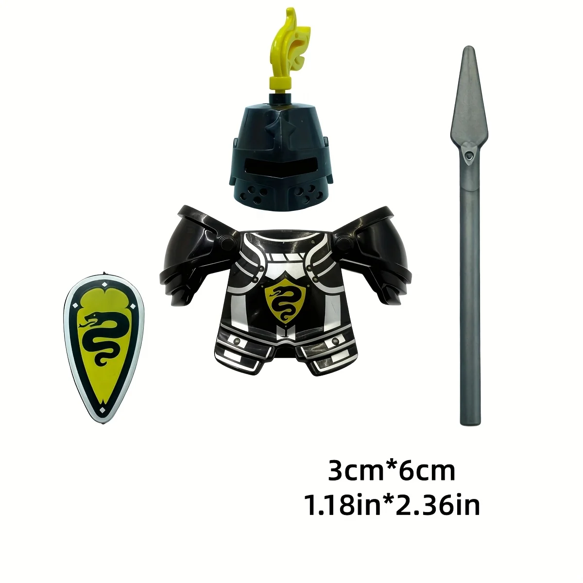 Ancient Roman Series Medieval Dragon Knight Family Black Snake Knight Model Assembly Figures, Suitable for Halloween Gifts/Easter Gifts/Thanksgiving Gifts/Birthday Gifts/Christmas Gifts, Perfect Home Decorations