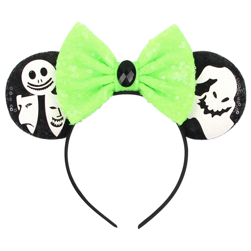 2023 Latest Halloween Disney Ears Headband Women Festival Mickey Mouse Hairband Kids Party Villains Cosplay DIY Hair Accessories