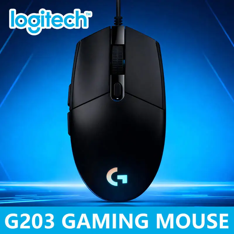 

Logitech G203 Gaming Mouse - High-Performance Sensor (8000 DPI), Custom Buttons, RGB Sync for Desk Setup MX Anywhere 3S