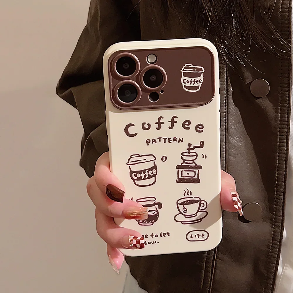 Coffee Manual enjoy life graffiti art Phone Case For iPhone 16 15 14 13 12 11 Pro Max Xr Xs 1615 Plus Case Cute shockproof Cover