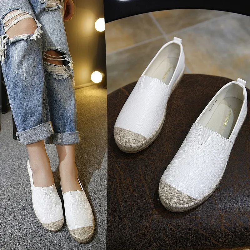 

2023 Zapatillas Mujer Lazy Zapatos Casual Shoes Girl Espadrille Fisherman Ladies Flats board shoes