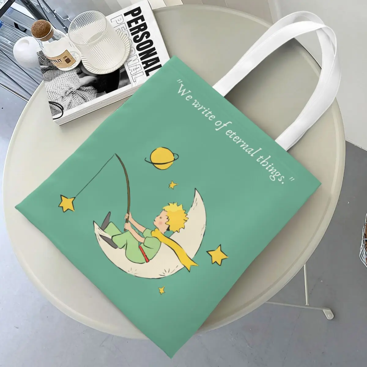 Le Petit Prince Tote Bags Women Handbag Canvas Student The Little Prince Shoulder Bag Casual Shopping Bag