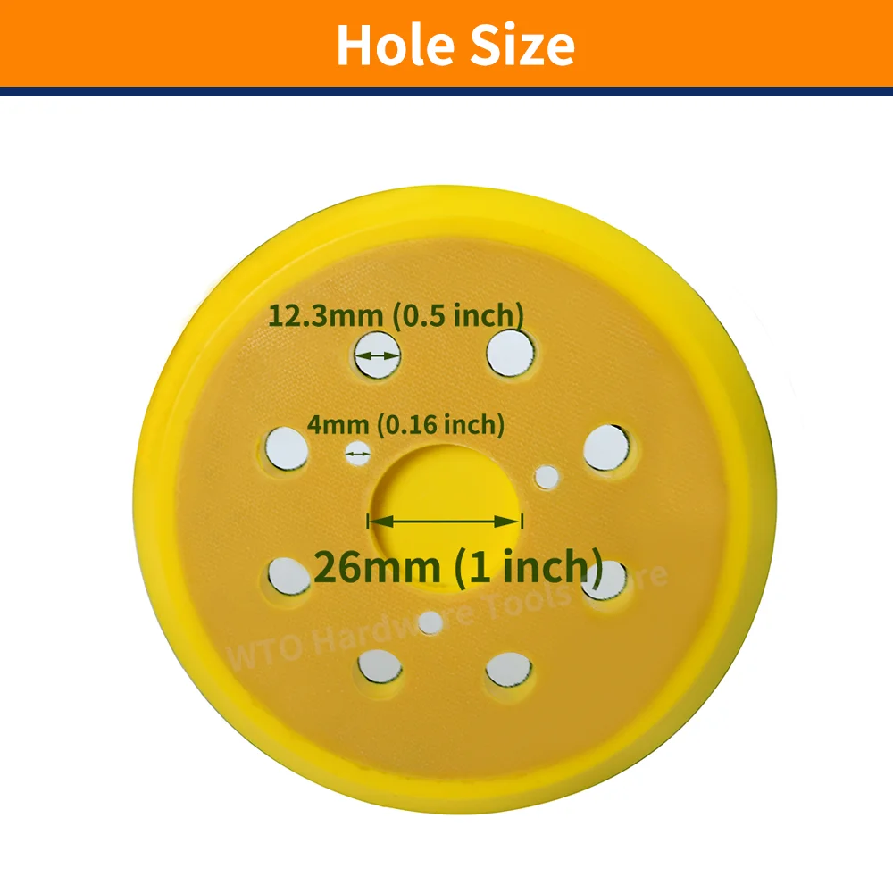 Imagem -02 - Almofadas de Lixamento de Substituição para Dewalt Gancho e Loop Lixadeira Orbital Dw420dw421dw423 Dw426d26451 Furos 1pc