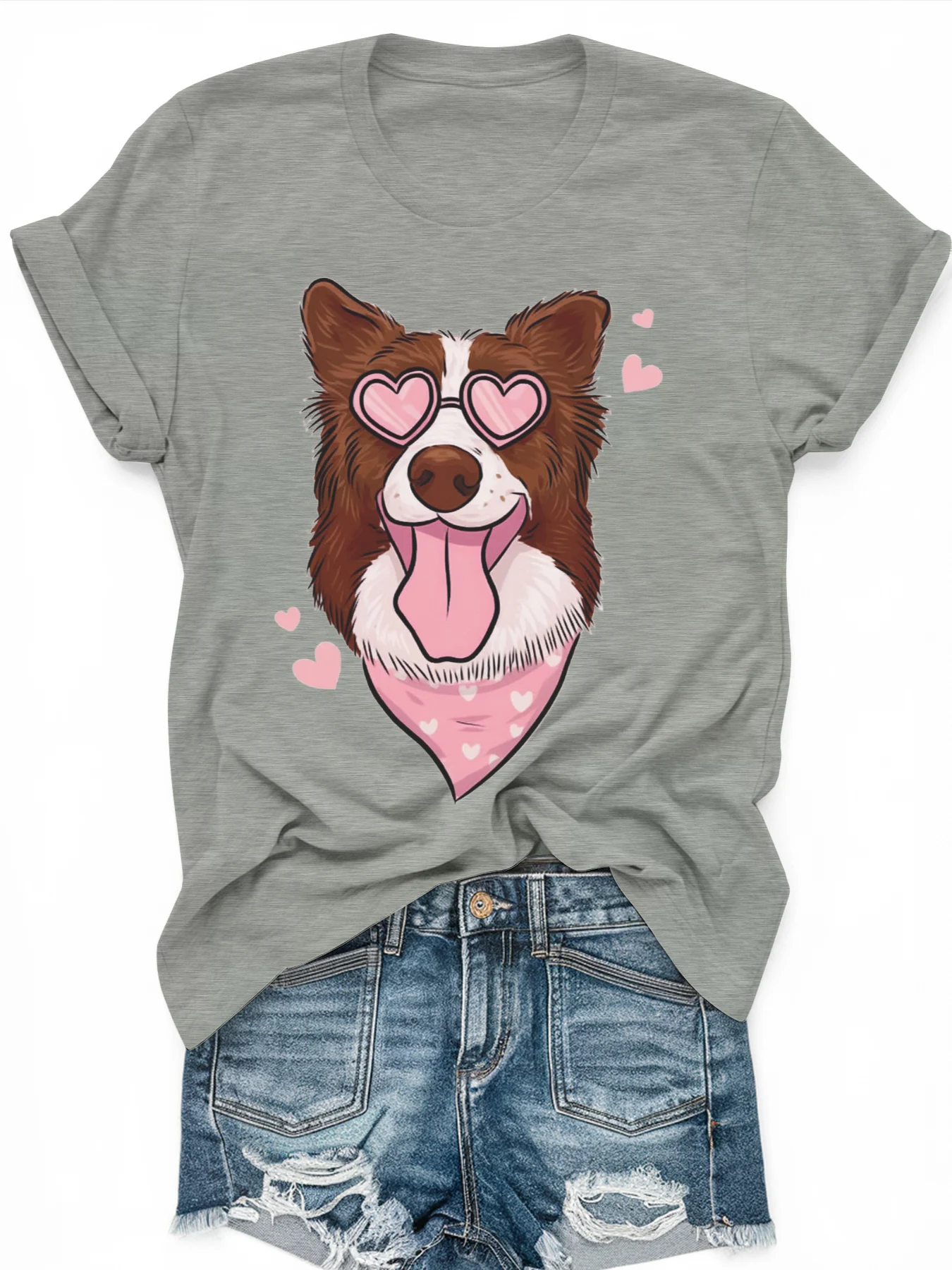 

Women's PLUS-size Printed Short-sleeved T-shirt, Loose and Casual, Soft, Comfortable and Breathable, Outdoor Sports