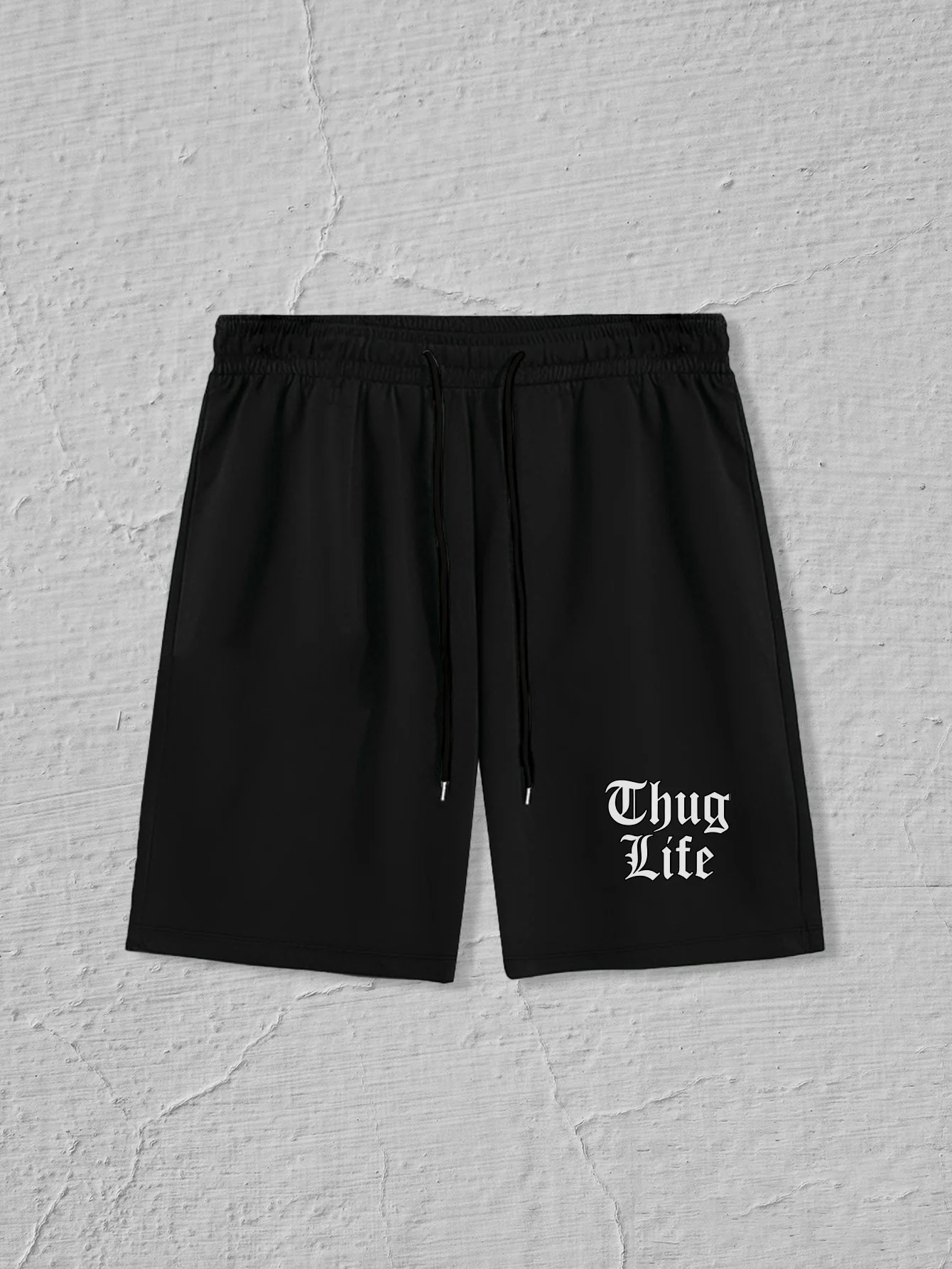 

Мужские повседневные шорты с черным фоном и белым текстом, дышащие и удобные спортивные и повседневные шорты