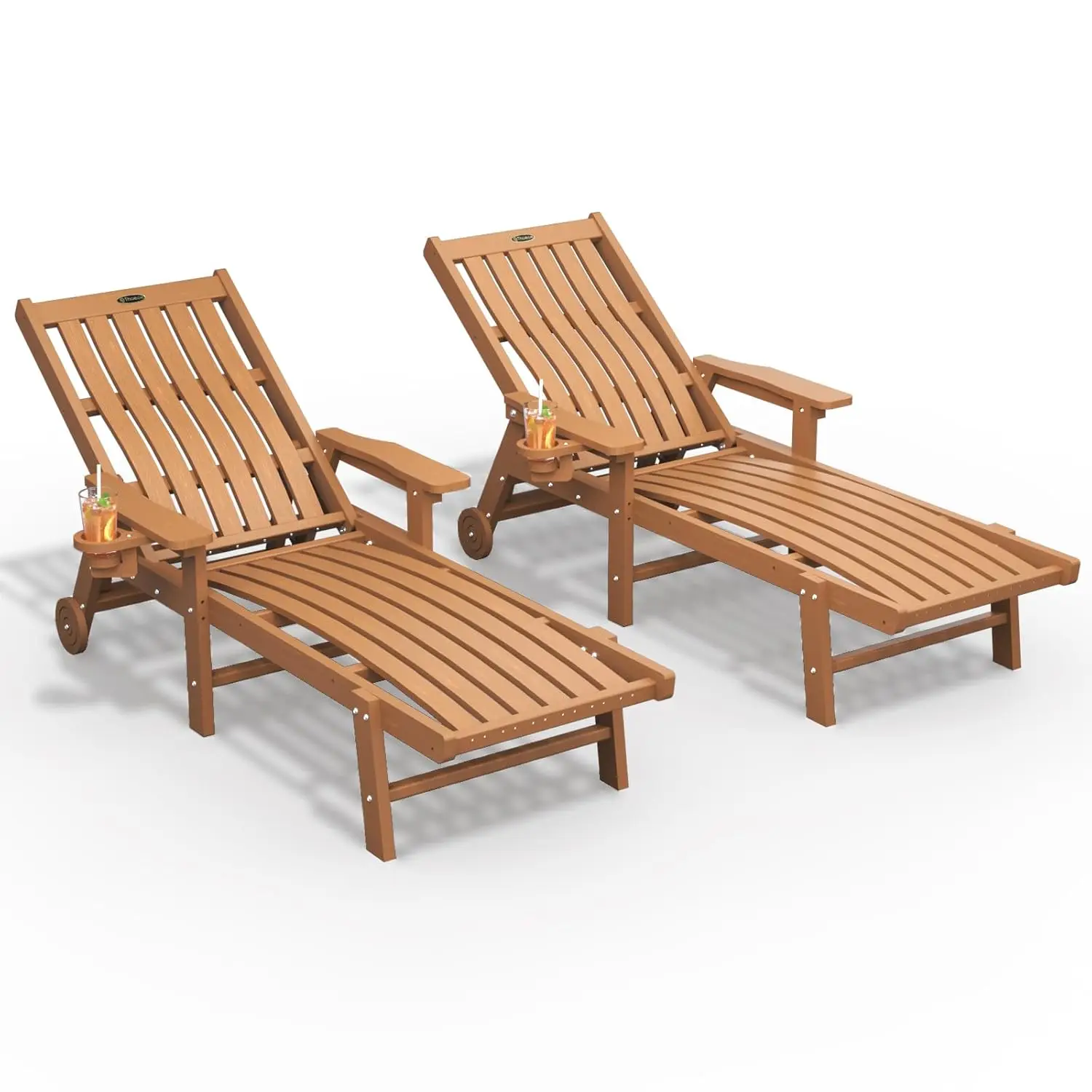 

Patio Chaise Lounge Chair Set of 2, Oversized Lounge Chair Outdoor with 5 Positions, 78″ Long, HDPE, Patio Lounge, Customized