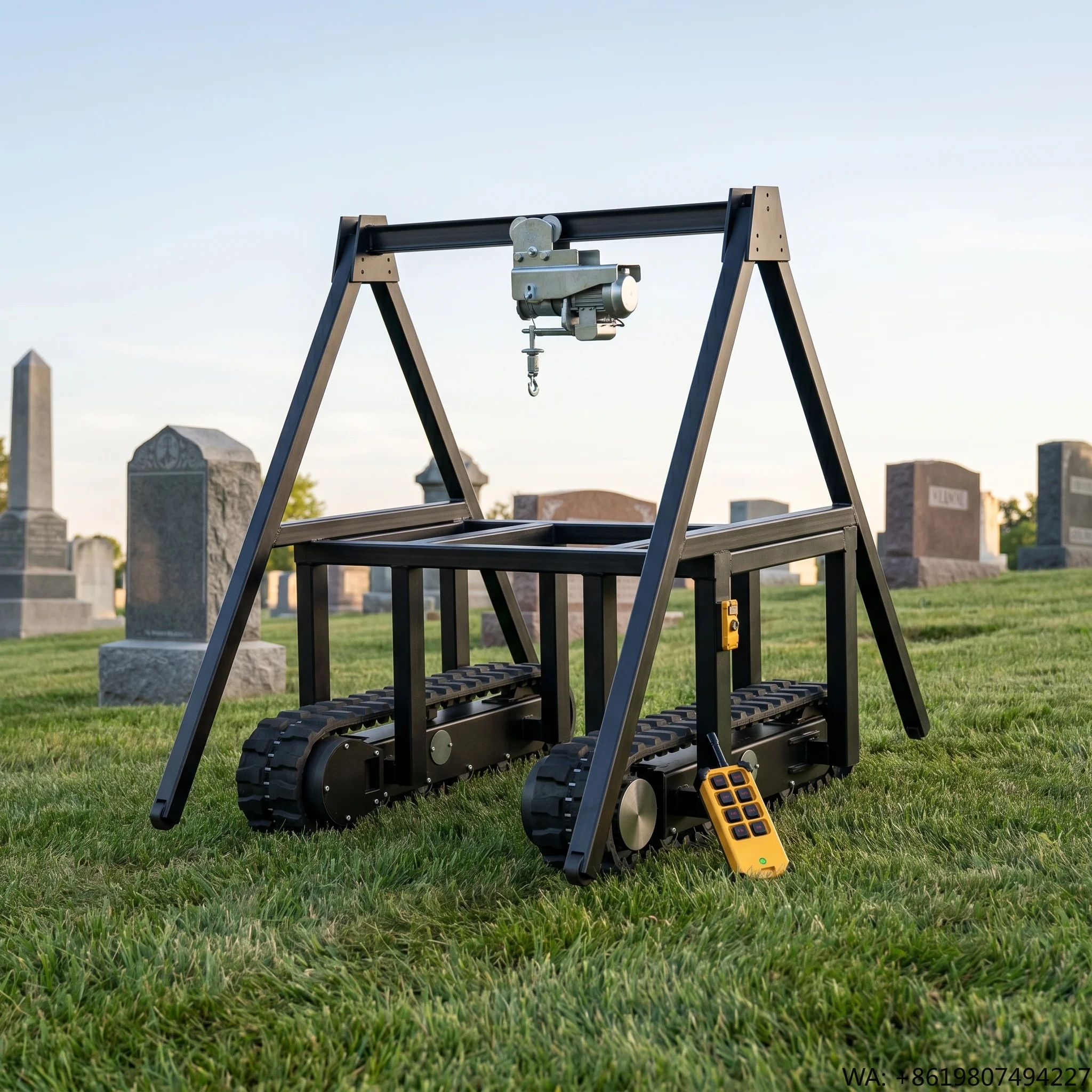 30 Slope Self-stabilizing Crawler Tombstone Lifter Low-noise Long-life  Motor 500kg Anti-tip Stone Transporter 2m
