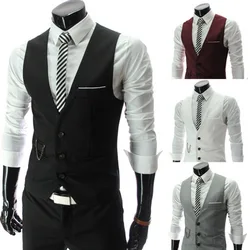 2023 Merk Pak Vest Mannen Jas Mouwloos Vintage Vest Mode Lente Herfst Plus Size Gilet Chaleco Traje Hombre Bruiloft
