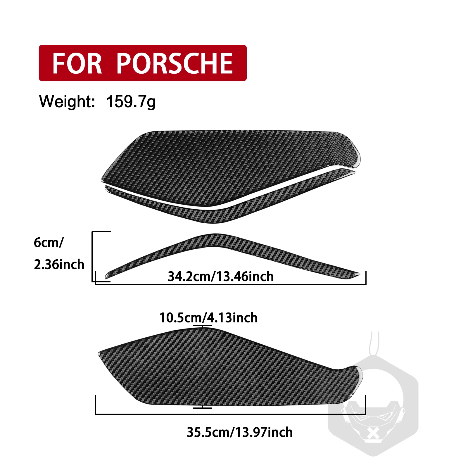 

Боковая панель консоли передач из углеродного волокна, внутренняя крышка, модификация, наклейка, автомобильные аксессуары для Porsche 911 992 2019 — 2024