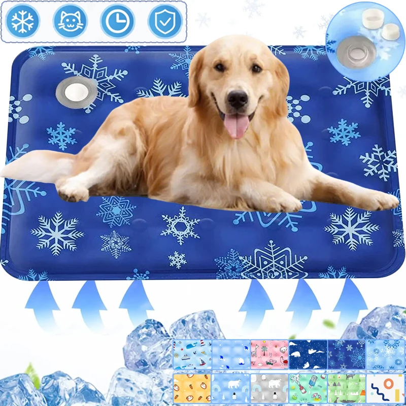 

1PC New Cooling Pet Bed Mat Summer Pet Multifunctional dry ice pad Breathable Durable Pet Ice Pad For Small Large Dog/Cat 펫쿨링패드