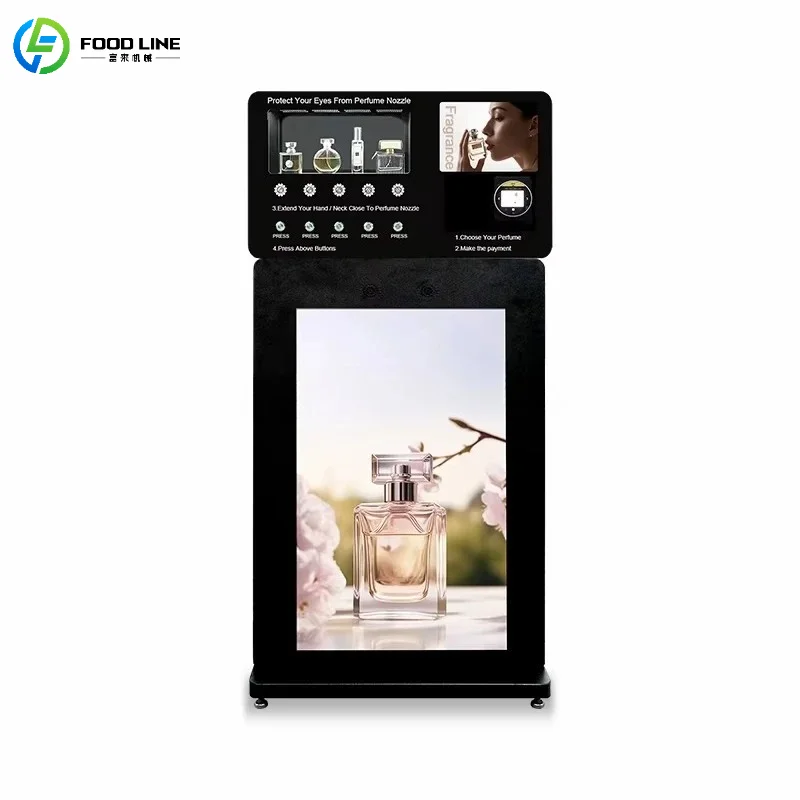 

Индивидуальный вертикальный автомат для продажи парфюмерии с рекламным экраном, мультиплатёжный (монеты, кредитные карты), оборудование для выдачи ароматов