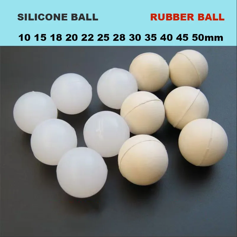 OD 10 15 18 20 22 25 28 30 35 40 45 50mm Solid Rubber/Silicone Ball Bouncy Ball For Cleaning Sieve Screen Industrial DIY Parts