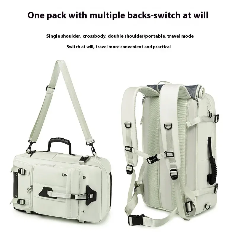 Sac de voyage de grande capacité 55L pour hommes, valise pour ordinateur portable de 17.3 pouces, sac à dos multifonction étanche, sacs de Camping en plein air