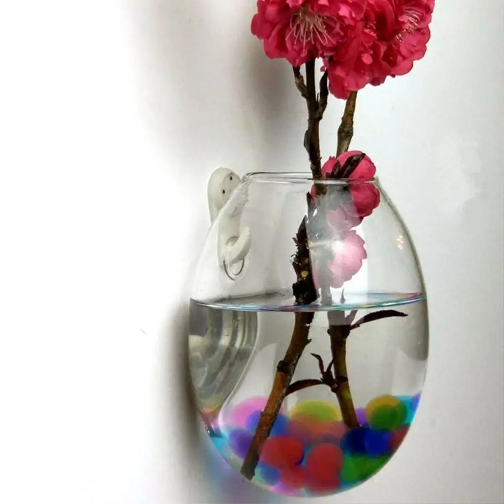 Wall-mounted Glass Crafts Fish Tank Home Decorations Hydroponic Plants Flower Pot Plant Container Flower Vase Hydroponic Vase