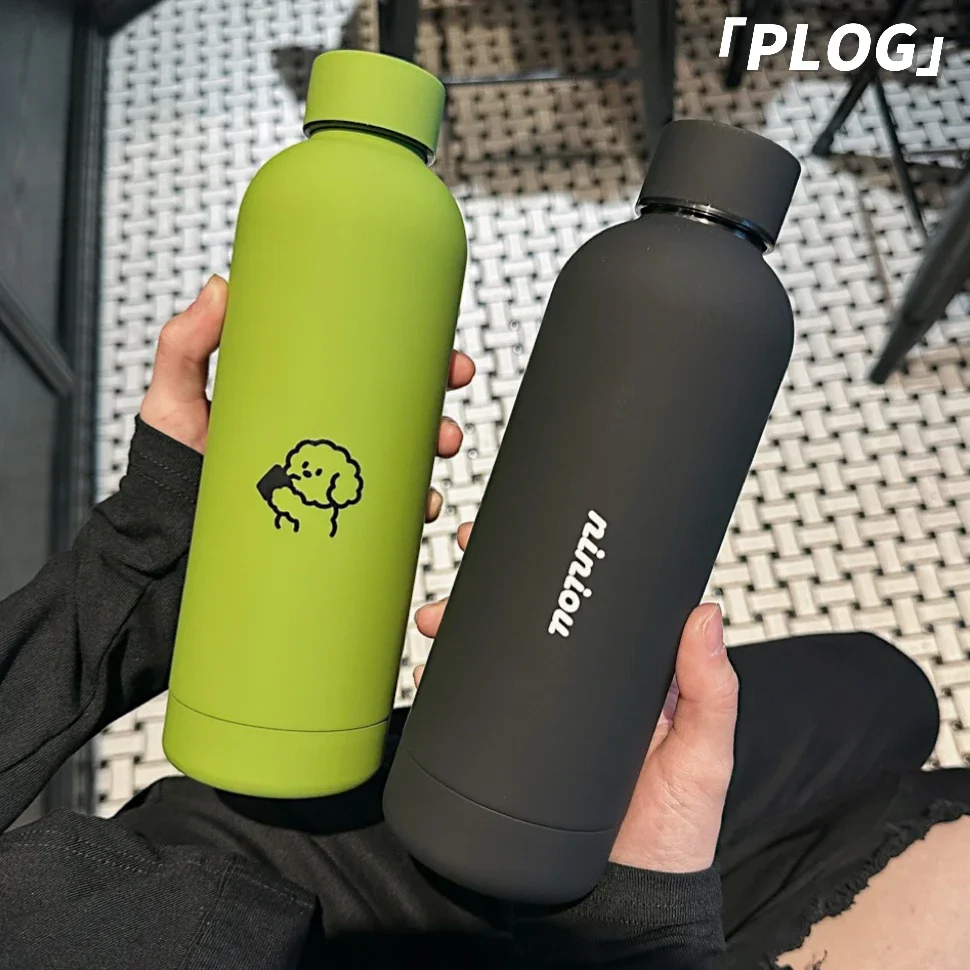 

Puppy thermos cup for male and female couples cute designer 304 stainless steel matte kettle