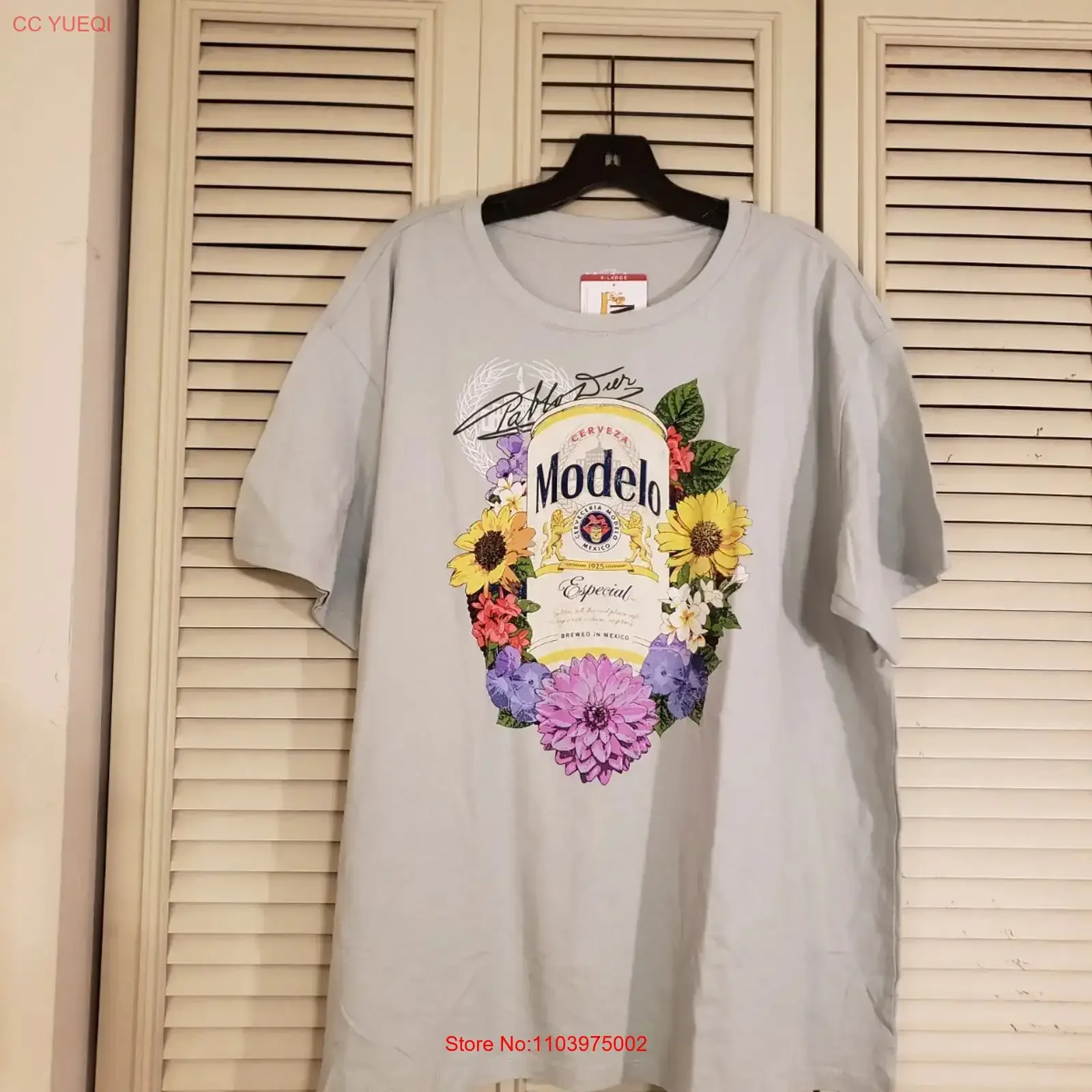 Camiseta NWT Modelo Especial Cerveza Green para mujer, talla XL, con funda para cerveza, nueva, estilo vintage, lavada, para uso diario, suave.