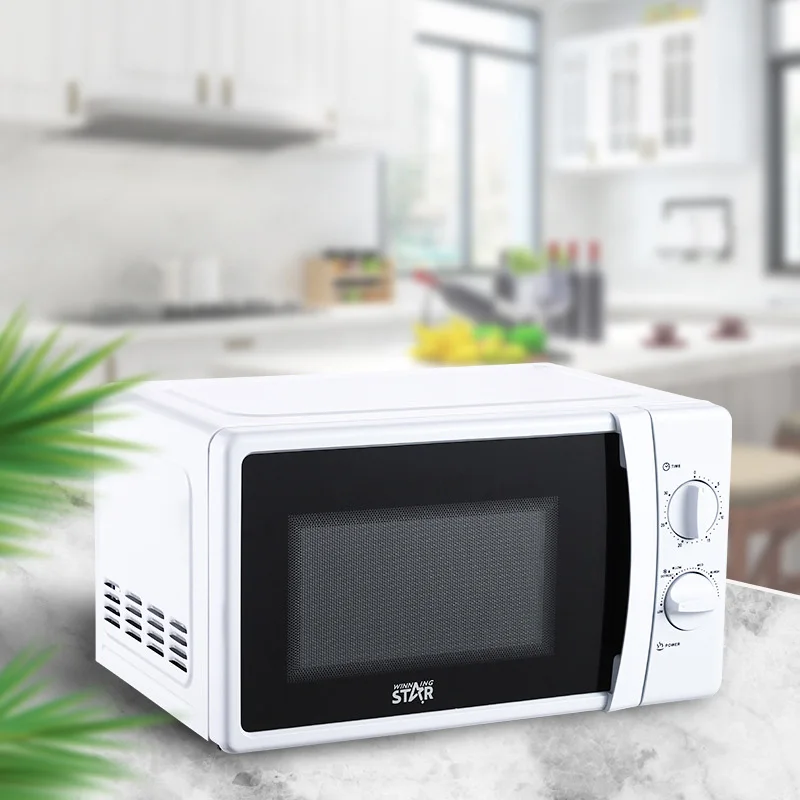 20L Classic Microwave Oven 6gears Temperature Adjustable Mechanical Rotary Turntable 700W Timing Heating Micro Wave Oven 220V