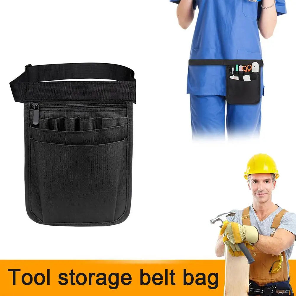 Organizzatore di elementi essenziali per lavoratori Marsupio Marsupio Borsa medica Cintura Organizzatore Strumento Marsupio per infermieri Elettricisti Tailor F2J8