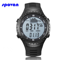 SPOVAN Digital Watch Luxury Barometer Altimeter Thermometer Stopwatch Sport Wristwatch 30m Waterproof Clock for Men Montre Homme