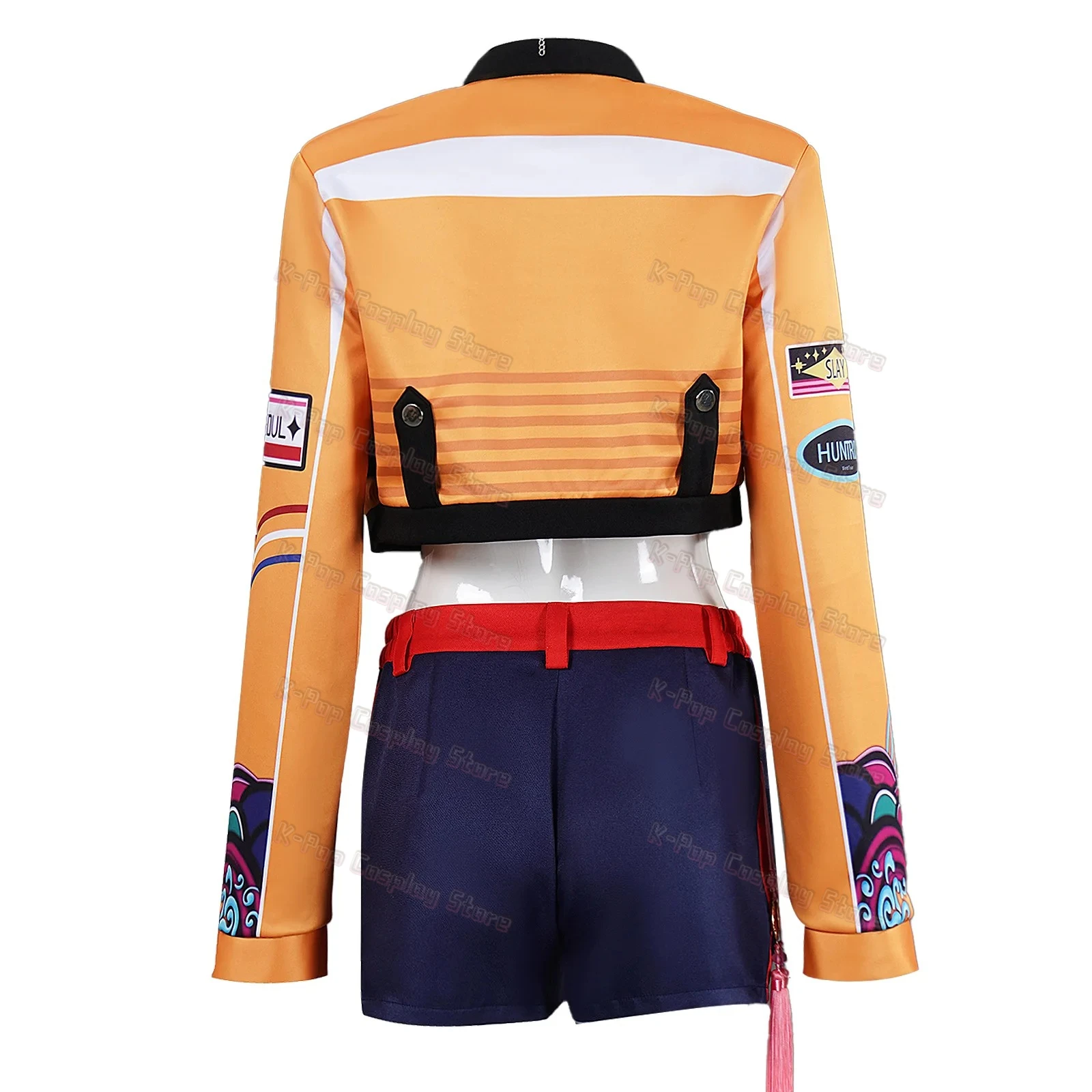 Rumi Zoey Mira Kpop 악마 헌터 코스프레 의상 여성용 의류 가발 그룹 아이돌 롤 플레잉 할로윈 카니발 슈트