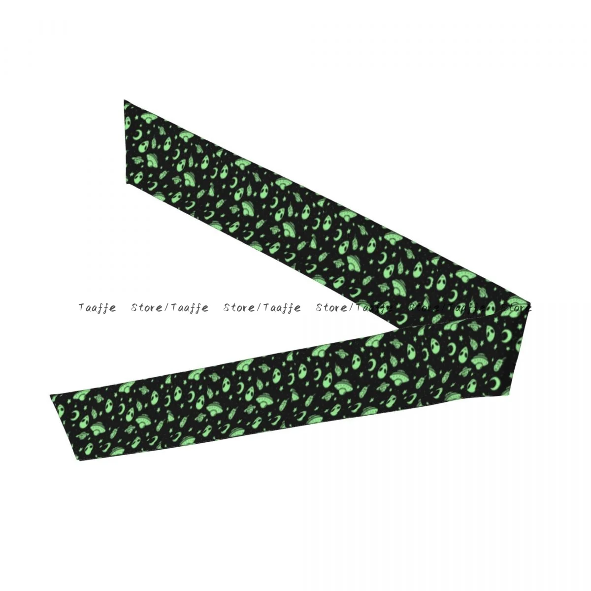 Tie Headbands Green Alien UFO Moon Sports Head Band Athletic Sweatband Bandana Sweat Wicking