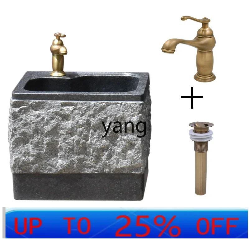 

LMM Marble Laundry Tub Balcony Outdoor Stone Laundry Tub Outdoor Garden Integrated Sink Courtyard