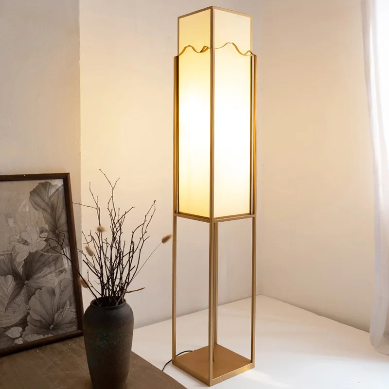 

New Chinese style living room floor lamp, Chinese Zen style bedroom designer, hotel villa decoration