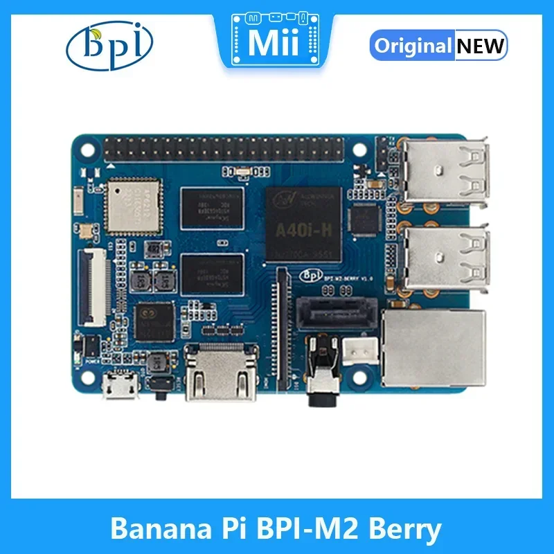 Banana Pi BPI-M2 Berry Allwinner A40i-H Quad-core Cortex -A7 CPU 1GB DDR3 com SATA BT4.0 Run Android 6.0 Ubuntu Debian Raspbian