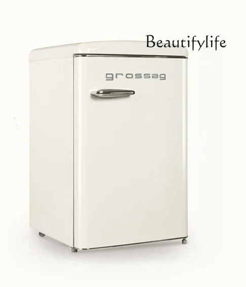 Retro Mini Refrigerator Energy-Saving Single Door Small Household Mini Cosmetics Refrigerator Mute