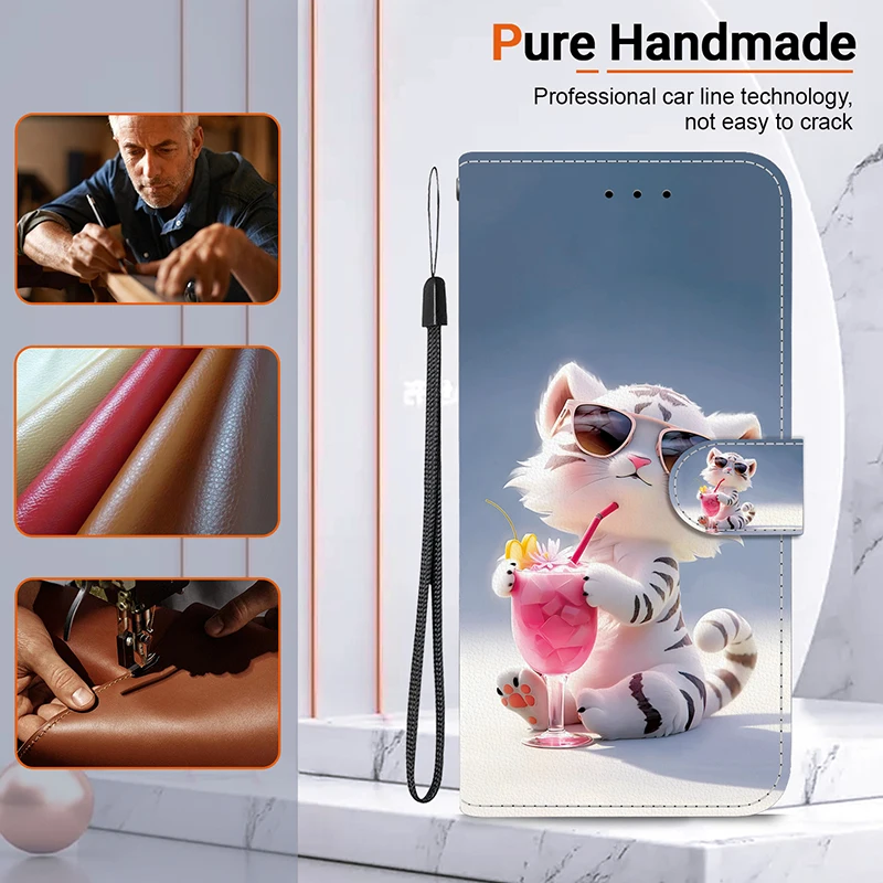 Stand Flip Wallet Case für iPhone 11 12 13 14 15 16 17 Pro Max XR 14 15 16 Plus 16e 17 Air Leder Schutzhülle – Detail 40