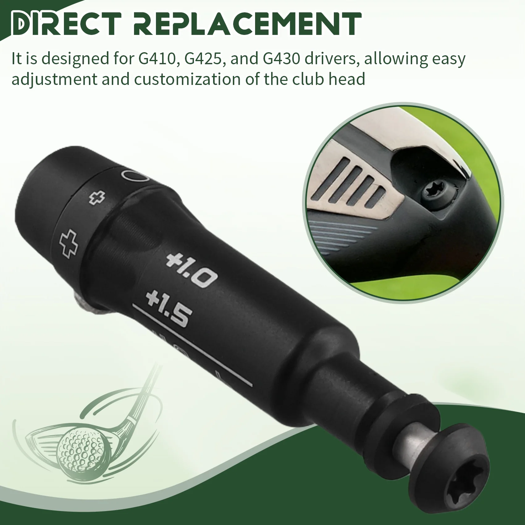 ROO Golf Adapter Sleeve Replacement for Ping G410 G425 G430 Driver and Fairway Woodz(0.335)