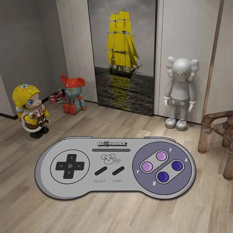 Simulated Game Console Controller Carpet Imitation Cashmere Controller Carpet Living Room Sofa Game Room Bedroom Non-slip Carpet