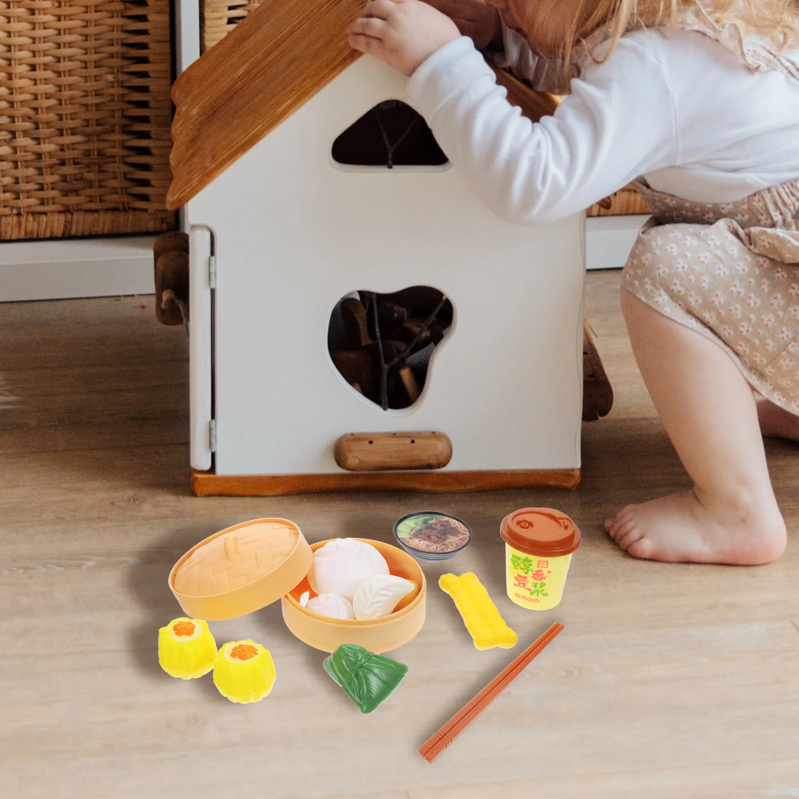 Juego de 2 vapores para niñas, juguetes interactivos para niños pequeños, bollos al vapor de plástico, juego de simulación de cocina