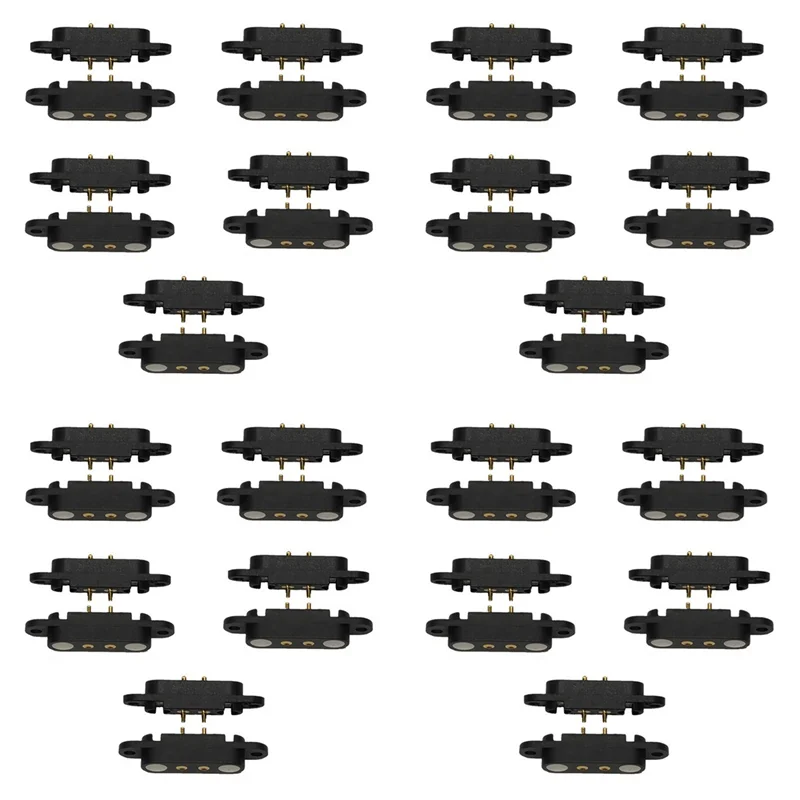 3CGRO-20Pair 2Pin Magnetic Pogo Pin Connector Male Female Spacing 2.5Mm 1.5A Waterproof Connector For Power Bank Car Charging