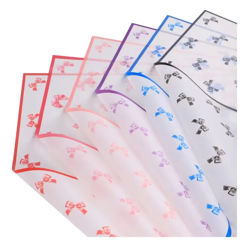 

20 шт./упак., оберточная бумага для цветов, бант, корейский стиль, подарок, шлифовальный край, упаковка для роз, флорист, упаковочный материал для букета