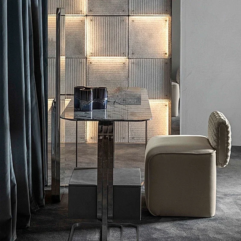 Marble dressing table bedroom light luxury dressing table storage cabinet integrated small dressing table makeup mirror