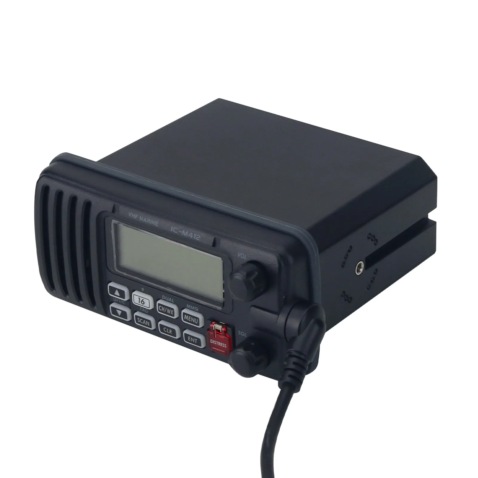 25W 방수 IC-M412 VHF 해양 무전기 송수신기 내장형 DSC 및 핸드헬드 무전기 마이크 포함