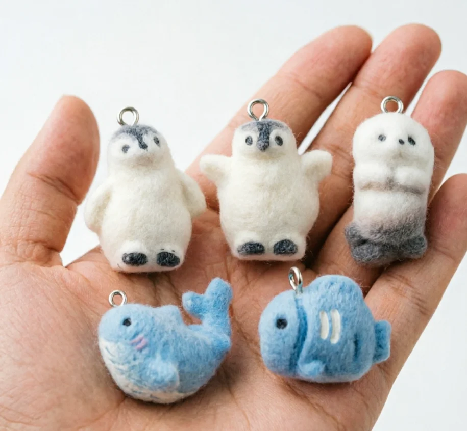5Pcs Mixed Flocked Resin 3D Animal Charms Pendants For DIY Bracelet Necklace Handmade Jewelry Making Craft Accessories